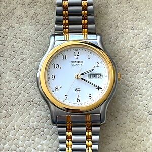 New! Vintage Seiko Two-Tone Quartz Watch